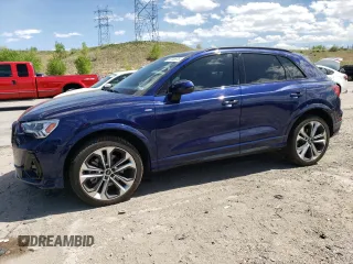 2021 Audi Q3 S line Premium Plus z VIN WA1EECF31M1024375, wystawiony jako Copart lot #56745675 z przebiegiem 20 572 mil mil oraz Szkoda całkowita • Salvage title. Historia ofert i sprzedaży dostępna na DreamBid. Obrazek 1.
