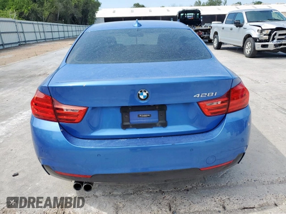 2014 BMW 4 Series 428i with VIN WBA3N3C55EK230214, listed as a Copart auction lot 56896865 with 77,024 mi miles and Salvage title. Bid and sale history available at DreamBid. Image 6.