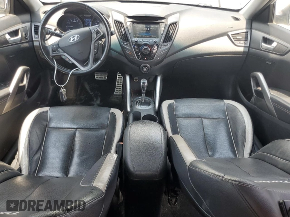 2014 Hyundai Veloster Turbo with VIN KMHTC6AE4EU182833, listed as a Copart auction lot 58911035 with 162,752 mi miles and Salvage title. Bid and sale history available at DreamBid. Image 8.