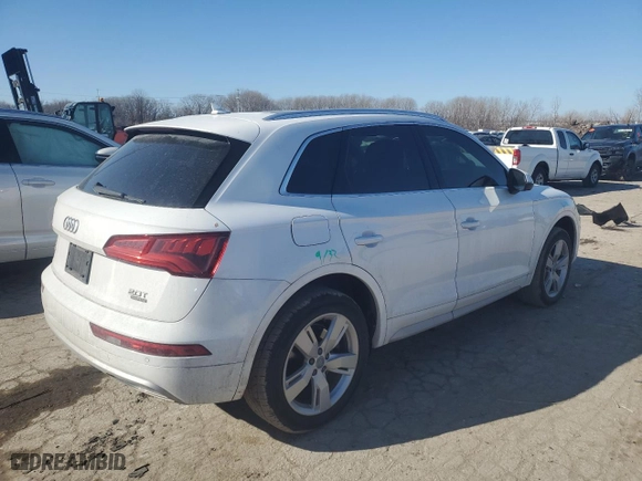 2018 Audi Q5 Premium Plus with VIN WA1BNAFY4J2161609, listed as a Copart auction lot 42531905 with 87,017 mi miles and Salvage Title. Bid and sale history available at carsss.com. Image 3.