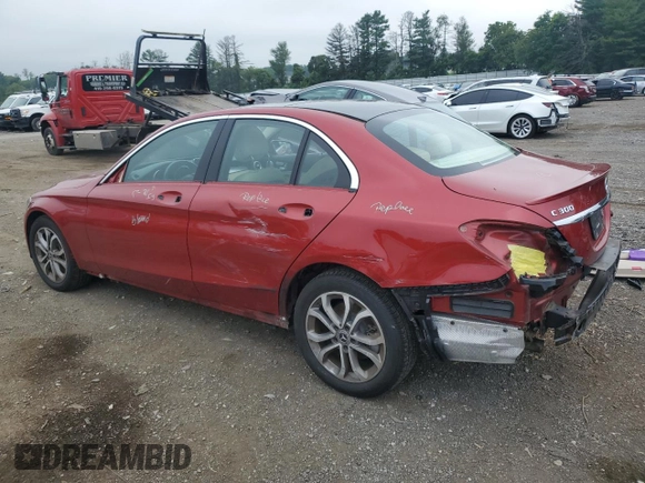 2017 Mercedes-Benz C 300 with VIN 55SWF4KB3HU224146, listed as a Copart auction lot 62603675 with 49,317 mi miles and Salvage title. Bid and sale history available at DreamBid. Image 2.