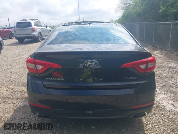 2015 Hyundai Sonata Limited with VIN 5NPE34AF4FH092443, listed as a IAAI auction lot 42166053 with 139,963 mi miles and . Bid and sale history available at carsss.com. Image 16.