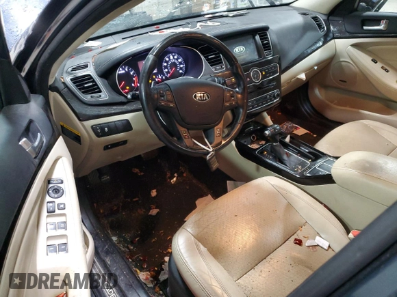 2014 Kia Cadenza Premium with VIN KNALN4D77E5134637, listed as a Copart auction lot 83907434 with 141,104 mi miles and Salvage Title. Bid and sale history available at carsss.com. Image 8.