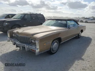 1976 Cadillac Eldorado z VIN 6L67S6Q154093, wystawiony jako Copart lot #76707514 z przebiegiem 19 388 mil mil oraz Szkoda całkowita • Salvage title. Historia ofert i sprzedaży dostępna na DreamBid. Obrazek 1.