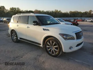 2011 Infiniti QX56 7-passenger with VIN JN8AZ2NE0B9004949, listed as a Copart auction lot 76376984 with 167,889 mi miles and Clean Title. Bid and sale history available at carsss.com. Image 4.