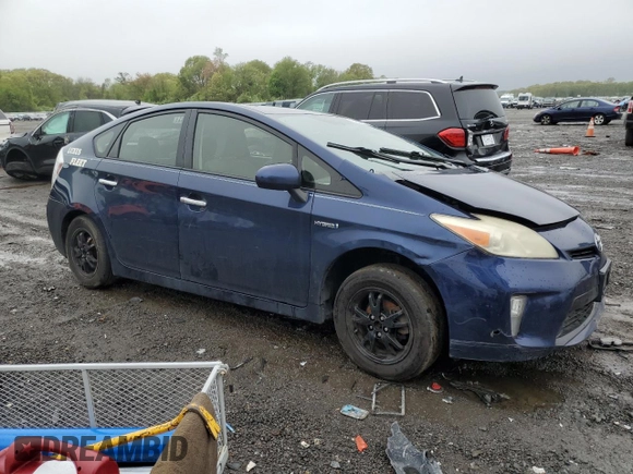 2013 Toyota Prius One with VIN JTDKN3DUXD1646932, listed as a Copart auction lot 55629695 with Not Provided miles and Clean Title. Bid and sale history available at DreamBid. Image 4.