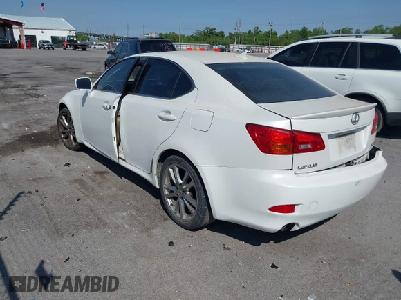 2008 Lexus IS 250 with VIN JTHBK262785083348, listed as a IAAI auction lot 42055461 with Not Provided miles. Bid and sale history available at carsss.com. Image 3.