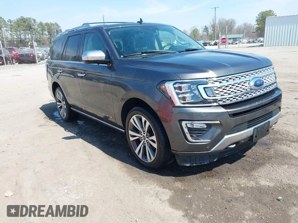 2020 Ford Expedition Platinum with VIN 1FMJU1MT3LEA55242, listed as a IAAI auction lot 41869785 with 92,743 mi miles and . Bid and sale history available at DreamBid. Image 1.