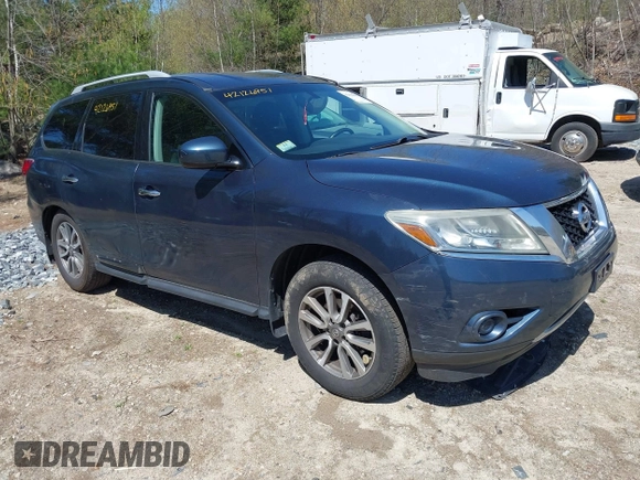 2013 Nissan Pathfinder S with VIN 5N1AR2MM5DC649148, listed as a IAAI auction lot 42126951 with 152,678 mi miles. Bid and sale history available at carsss.com. Image 1.