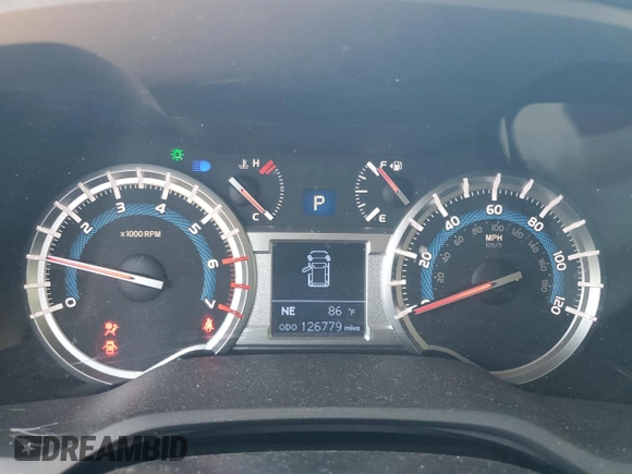 2015 Toyota 4Runner SR5 with VIN JTEZU5JR3F5109310, listed as a Copart auction lot 55842545 with 126,779 mi miles and Salvage title. Bid and sale history available at DreamBid. Image 9.
