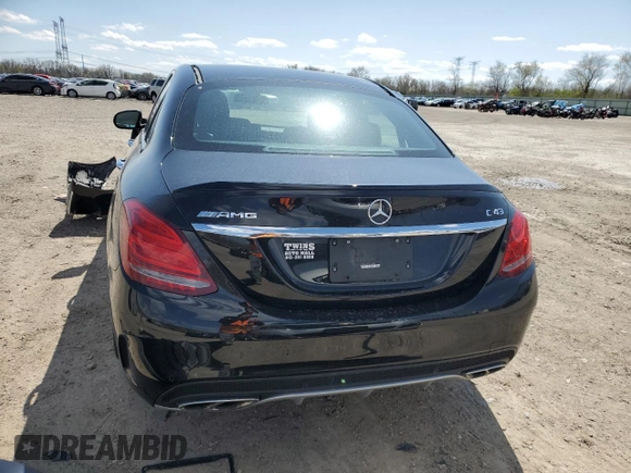 2018 Mercedes-Benz C 43 AMG with VIN 55SWF6EB7JU266087, listed as a Copart auction lot 52188745 with 45,891 mi miles and Salvage title. Bid and sale history available at DreamBid. Image 6.