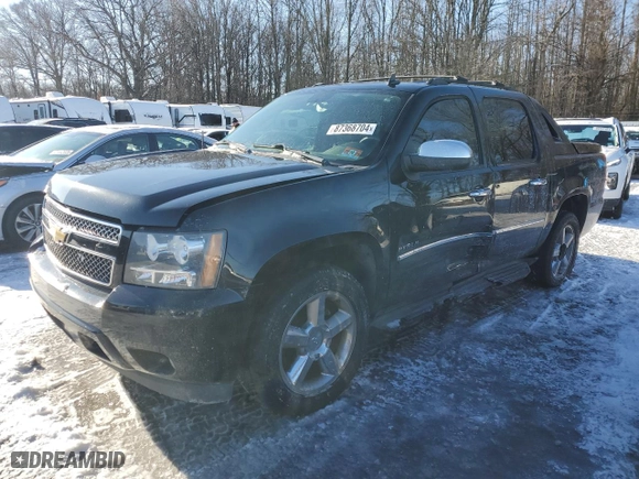 2013 Chevrolet Avalanche LTZ with VIN 3GNTKGE74DG149204, listed as a Copart auction lot 87368704 with 156,504 mi miles and Salvage Title. Bid and sale history available at carsss.com. Image 1.