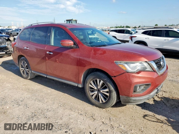 2017 Nissan Pathfinder SV z VIN 5N1DR2MN1HC679419, wystawiony jako Copart lot #58963105 z przebiegiem 132 164 mil mil oraz Czysty tytuł • Clean title. Historia ofert i sprzedaży dostępna na DreamBid. Obrazek 4.