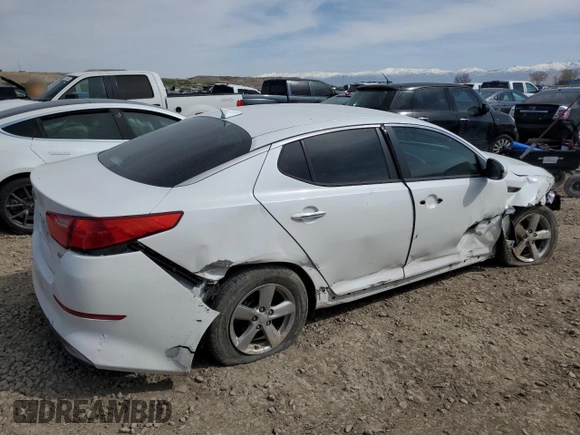 2015 Kia Optima LX with VIN 5XXGM4A74FG354536, listed as a Copart auction lot 52015025 with 26,191 mi miles and Salvage Title. Bid and sale history available at carsss.com. Image 3.
