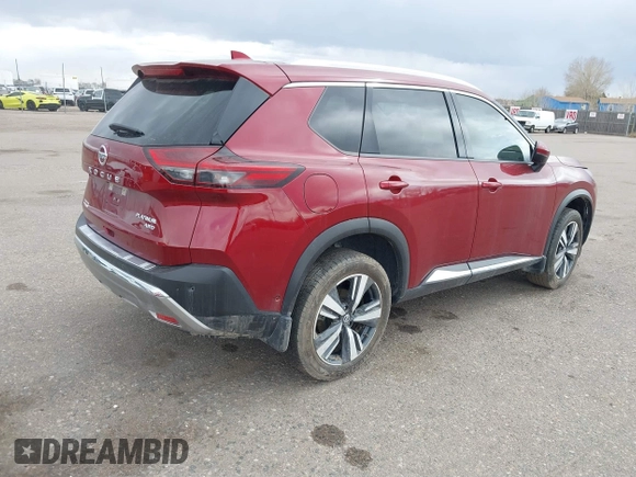 2021 Nissan Rogue Platinum with VIN JN8AT3DDXMW310514, listed as a IAAI auction lot 41836812 with 73,125 mi miles and . Bid and sale history available at DreamBid. Image 4.
