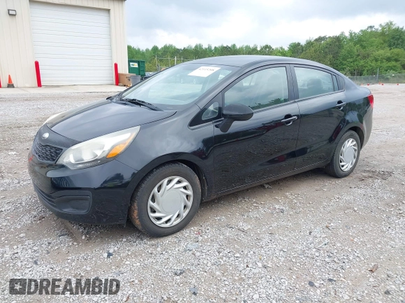 2013 Kia Rio LX with VIN KNADM4A35D6270556, listed as a IAAI auction lot 42115208 with 165,249 mi miles. Bid and sale history available at carsss.com. Image 2.