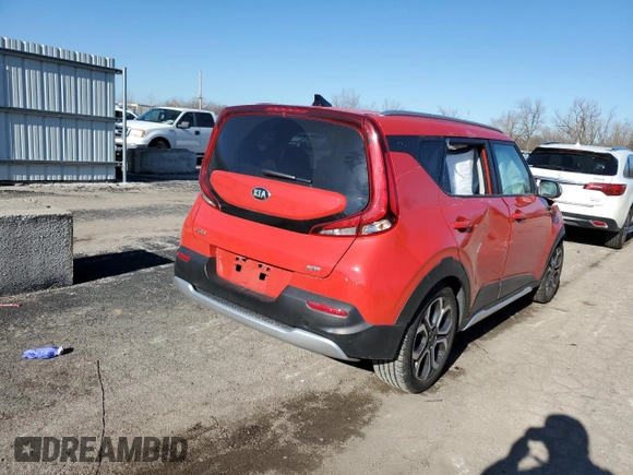 2020 Kia Soul X-Line with VIN KNDJ23AUXL7010936, listed as a Copart auction lot 79499203 with 55,335 mi miles and Salvage Title. Bid and sale history available at carsss.com. Image 3.