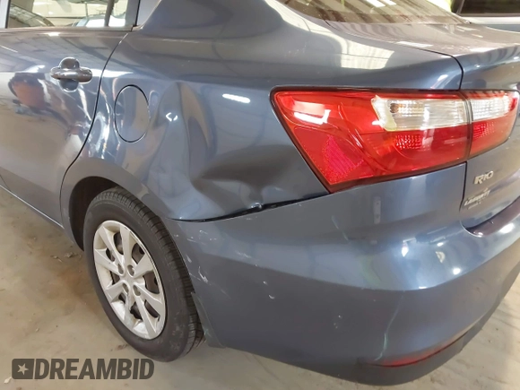 2016 Kia Rio LX with VIN KNADM4A38G6660555, listed as a IAAI auction lot 41754811 with 127,534 mi miles. Bid and sale history available at carsss.com. Image 6.