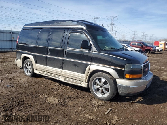 2011 GMC Savana Cargo Van YF7 Upfitter with VIN 1GDS7DC48B1172487, listed as a Copart auction lot 46772995 with 156,594 mi miles and Salvage Title. Bid and sale history available at carsss.com. Image 4.