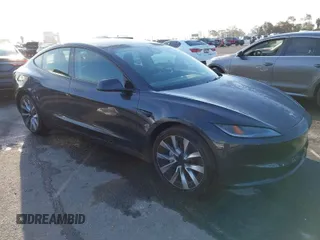 2024 Tesla Model 3 with VIN 5YJ3E1EA2RF742887, listed as a IAAI auction lot 41837361 with 19,706 mi miles. Bid and sale history available at carsss.com. Image 1.