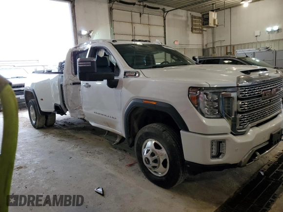 2020 GMC Sierra 3500HD Denali z VIN 1GT49WEY5LF265507, wystawiony jako Copart lot #53607974 z przebiegiem 62 955 mil mil oraz Szkody całkowita. Historia ofert i sprzedaży dostępna na DreamBid. Obrazek 4.