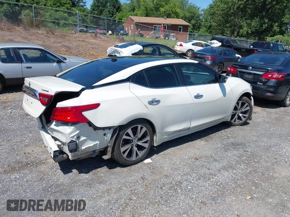 2017 Nissan Maxima S with VIN 1N4AA6AP9HC448611, listed as a IAAI auction lot 42553991 with 155,803 mi miles and . Bid and sale history available at DreamBid. Image 4.
