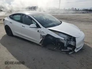 2021 Tesla Model 3 Standard Range Plus with VIN 5YJ3E1EA6MF048261, listed as a Copart auction lot 48680315 with Not Provided miles and Salvage Title. Bid and sale history available at DreamBid. Image 4.
