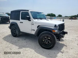 2022 Jeep Wrangler Sport S with VIN 1C4GJXAG5NW259605, listed as a Copart auction lot 57659775 with 14,864 mi miles and Salvage title. Bid and sale history available at DreamBid. Image 4.