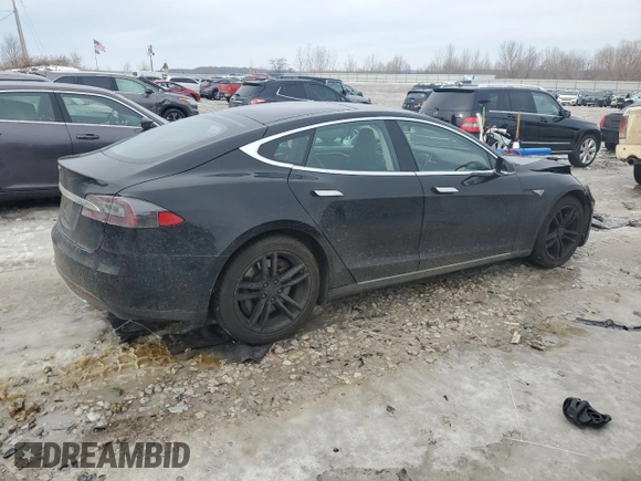 2013 Tesla Model S with VIN 5YJSA1CN8DFP27459, listed as a Copart auction lot 45962835 with Not Provided miles and Salvage Title. Bid and sale history available at DreamBid. Image 3.