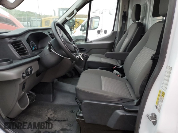 2022 Ford Transit Cargo with VIN 1FTBW3X89NKA31604, listed as a Copart auction lot 43710745 with 52,329 mi miles and Salvage title. Bid and sale history available at DreamBid. Image 7.
