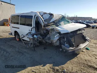 2009 Chevrolet Express Passenger with VIN 1GAHG35K991183568, listed as a Copart auction lot 87811625 with Not provided miles and Salvage title. Bid and sale history available at DreamBid. Image 4.