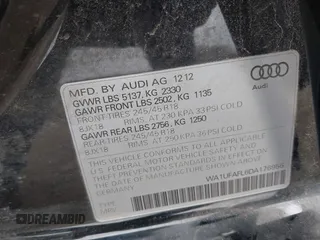2013 Audi allroad A4 Premium Plus with VIN WA1UFAFL6DA176956, listed as a IAAI auction lot 42128902 with 129,554 mi miles and . Bid and sale history available at DreamBid. Image 9.