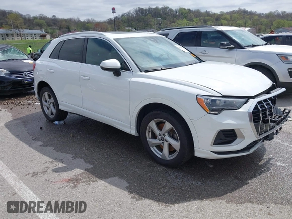 2021 Audi Q3 Premium with VIN WA1AUCF33M1096437, listed as a IAAI auction lot 41910411 with 86,837 mi miles and . Bid and sale history available at DreamBid. Image 1.