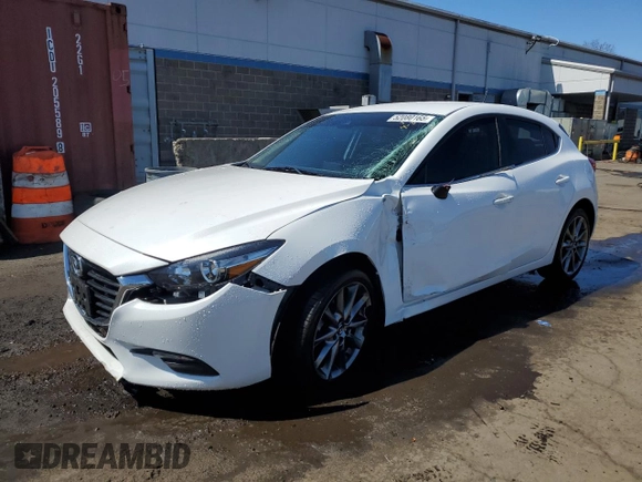 2018 Mazda 3 Touring with VIN 3MZBN1L31JM198444, listed as a Copart auction lot 52080165 with 43,880 mi miles and Salvage Title. Bid and sale history available at DreamBid. Image 1.