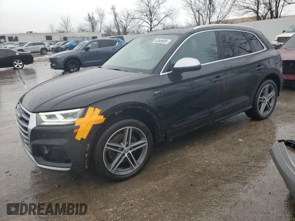2018 Audi SQ5 Premium Plus with VIN WA1A4AFY4J2108522, listed as a Copart auction lot 43449595 with 76,156 mi miles and Salvage Title. Bid and sale history available at DreamBid. Image 1.