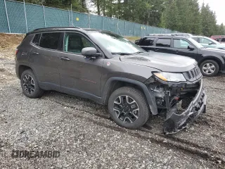 2021 Jeep Compass Trailhawk with VIN 3C4NJDDB6MT564914, listed as a Copart auction lot 49703385 with 45,547 mi miles and Salvage title. Bid and sale history available at DreamBid. Image 4.