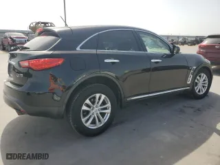 2017 Infiniti QX70 with VIN JN8CS1MUXHM141354, listed as a Copart auction lot 65728544 with 130,922 mi miles and Salvage Title. Bid and sale history available at carsss.com. Image 3.