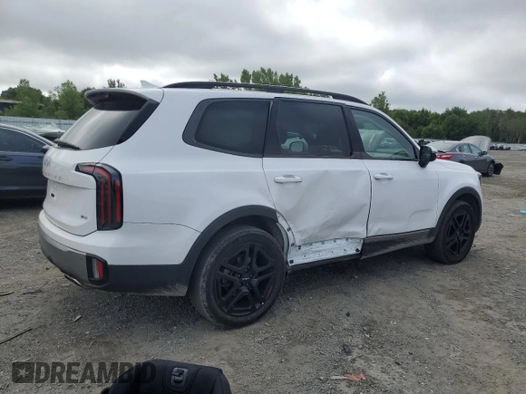 2023 Kia Telluride SX with VIN 5XYP5DGC4PG409789, listed as a Copart auction lot 63911175 with 23,005 mi miles and Salvage title. Bid and sale history available at DreamBid. Image 3.