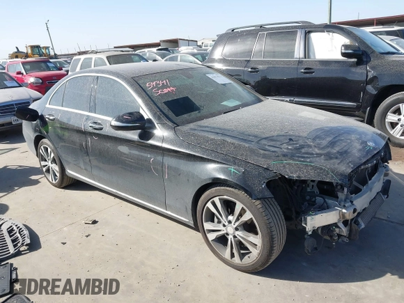 2015 Mercedes-Benz C-Class C 300 with VIN 55SWF4JB3FU059245, listed as a IAAI auction lot 41813533 with 79,341 mi miles. Bid and sale history available at carsss.com. Image 1.