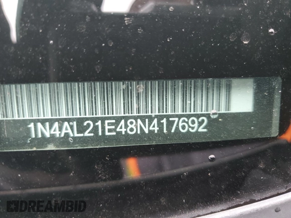 2008 Nissan Altima 2.5 with VIN 1N4AL21E48N417692, listed as a Copart auction lot 48764625 with 155,970 mi miles and Salvage Title. Bid and sale history available at carsss.com. Image 14.