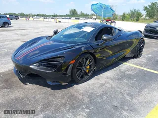 2018 McLaren 720S with VIN SBM14DCA9JW001142, listed as a IAAI auction lot 42117797 with 15,654 mi miles. Bid and sale history available at carsss.com. Image 2.