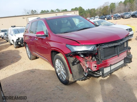 2023 Chevrolet Traverse Premier with VIN 1GNEVKKW0PJ155762, listed as a IAAI auction lot 41736469 with 20,738 mi miles. Bid and sale history available at carsss.com. Image 1.