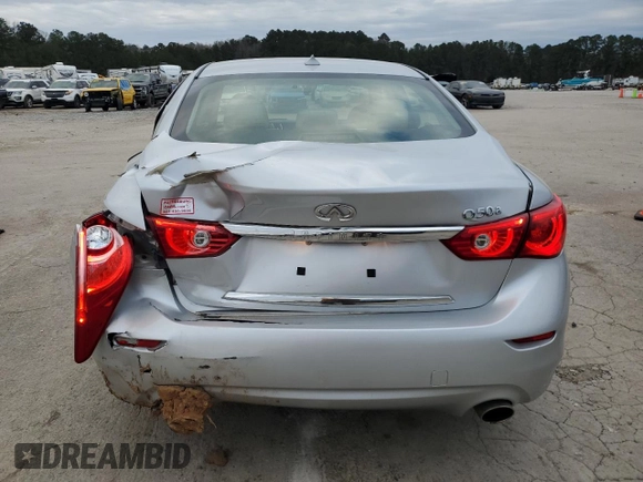2014 Infiniti Q50 with VIN JN1BV7AP5EM678499, listed as a Copart auction lot 47460365 with 84,286 mi miles and Salvage Title. Bid and sale history available at carsss.com. Image 6.