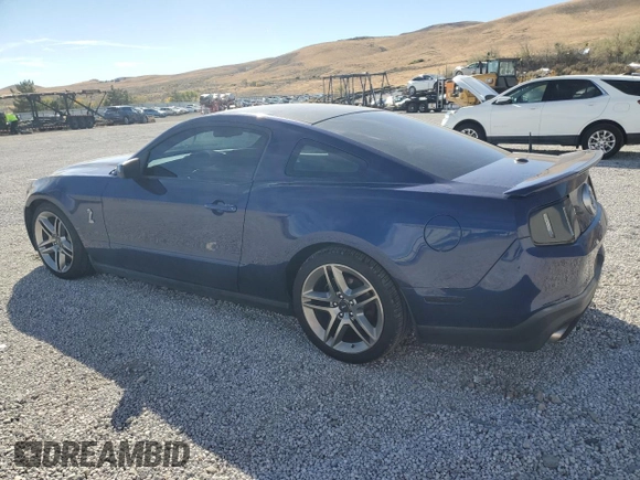 2010 Ford Mustang GT500 with VIN 1ZVBP8JS1A5105926, listed as a Copart auction lot 77398504 with 63,699 mi miles and Salvage title. Bid and sale history available at DreamBid. Image 2.