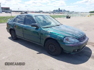 1999 Honda Civic LX z VIN 1HGEJ6672XL044666, wystawiony jako IAAI lot #42343700 z przebiegiem 144 445 mil mil oraz . Historia ofert i sprzedaży dostępna na DreamBid. Obrazek 1.