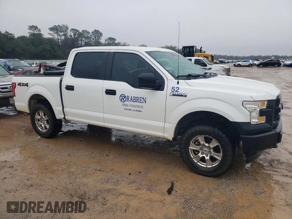 2017 Ford F-150 XL with VIN 1FTEW1EF8HFC06683, listed as a Copart auction lot 87833185 with 206,571 mi miles and Salvage Title. Bid and sale history available at carsss.com. Image 4.