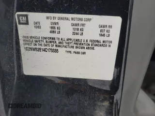 2004 Pontiac Grand Am GT with VIN 1G2NW52E14C173335, listed as a Copart auction lot 85103774 with 140,203 mi miles and Salvage Title. Bid and sale history available at carsss.com. Image 12.