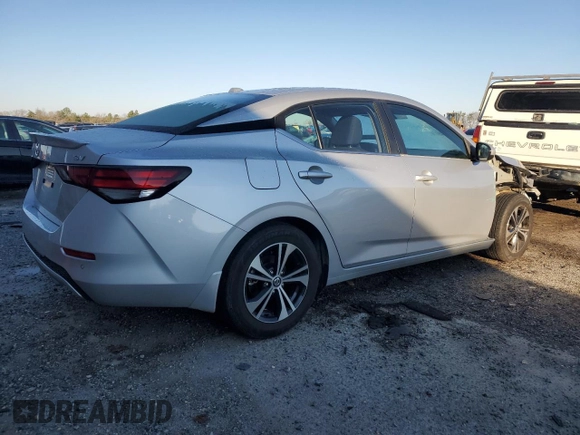 2022 Nissan Sentra SV with VIN 3N1AB8CV7NY268936, listed as a Copart auction lot 84637824 with 29,496 mi miles and Salvage Title. Bid and sale history available at carsss.com. Image 3.