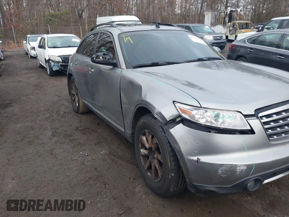 2007 Infiniti FX35 with VIN JNRAS08W87X203372, listed as a IAAI auction lot 41104377 with 162,229 mi miles. Bid and sale history available at carsss.com. Image 6.