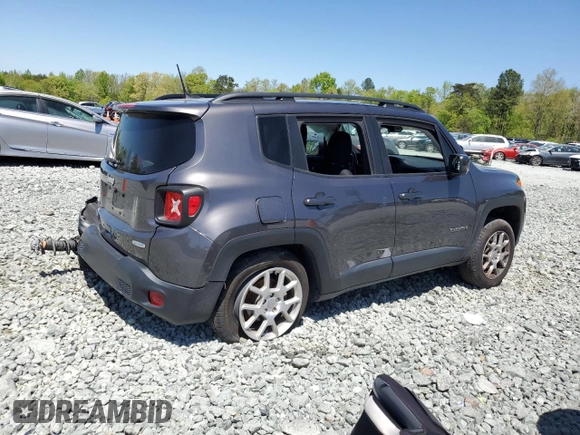 2019 Jeep Renegade Latitude z VIN ZACNJBBB3KPK72100, wystawiony jako Copart lot #53687245 z przebiegiem Nie podano mil oraz Szkoda całkowita • Salvage title. Historia ofert i sprzedaży dostępna na DreamBid. Obrazek 3.
